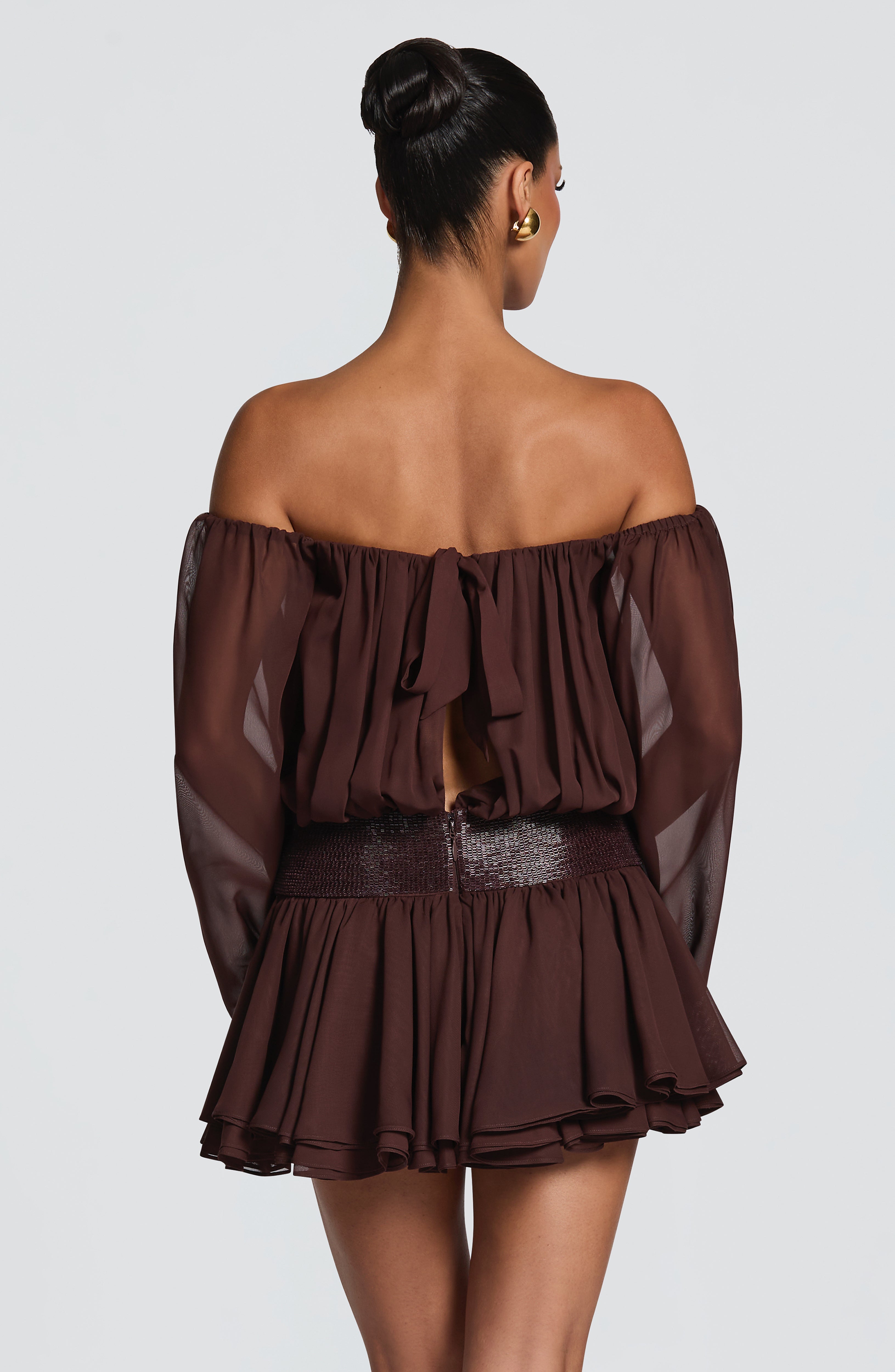 Deja Playsuit - Plum Brown