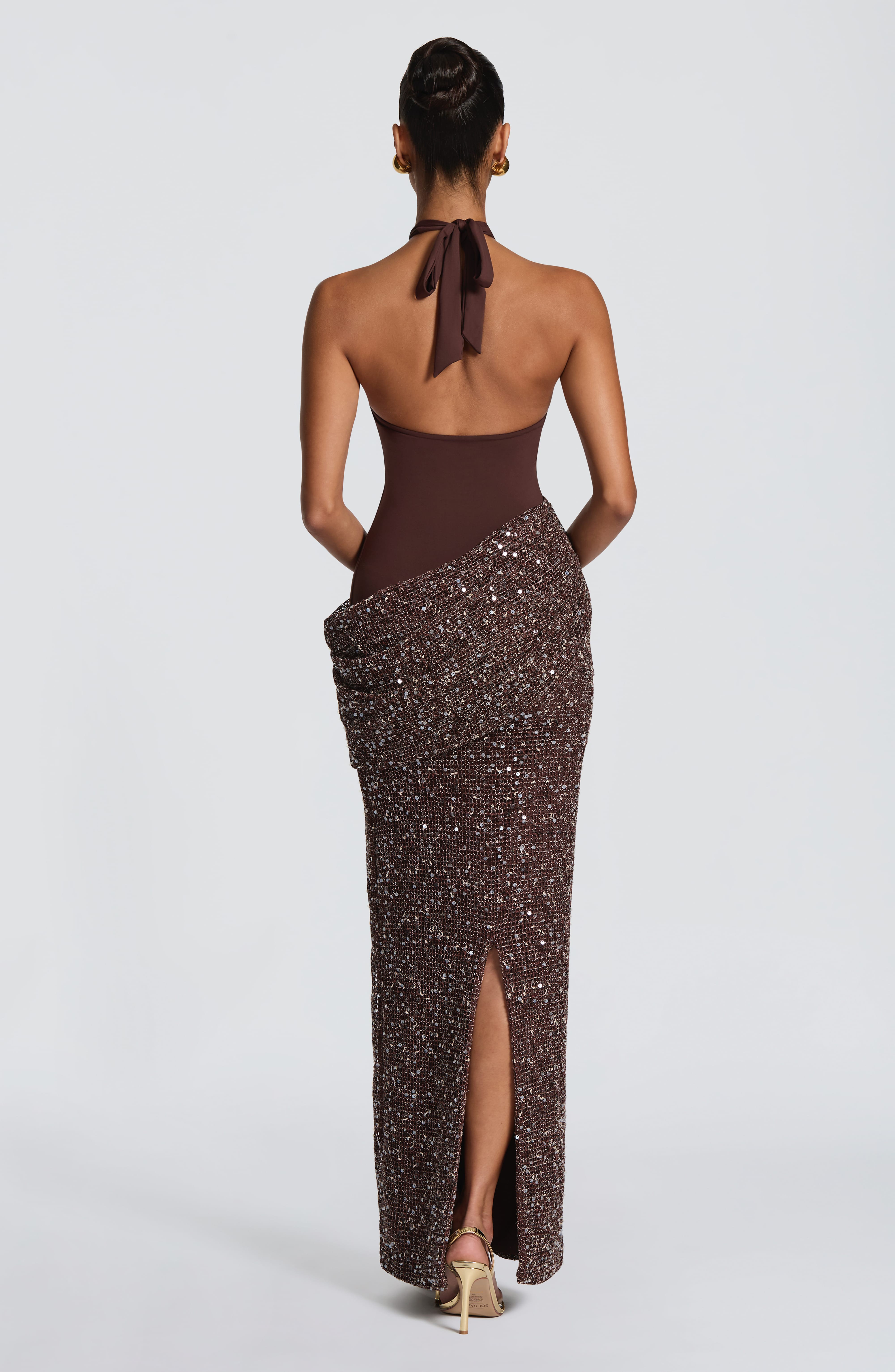 Solea Maxi Dress - Plum Brown