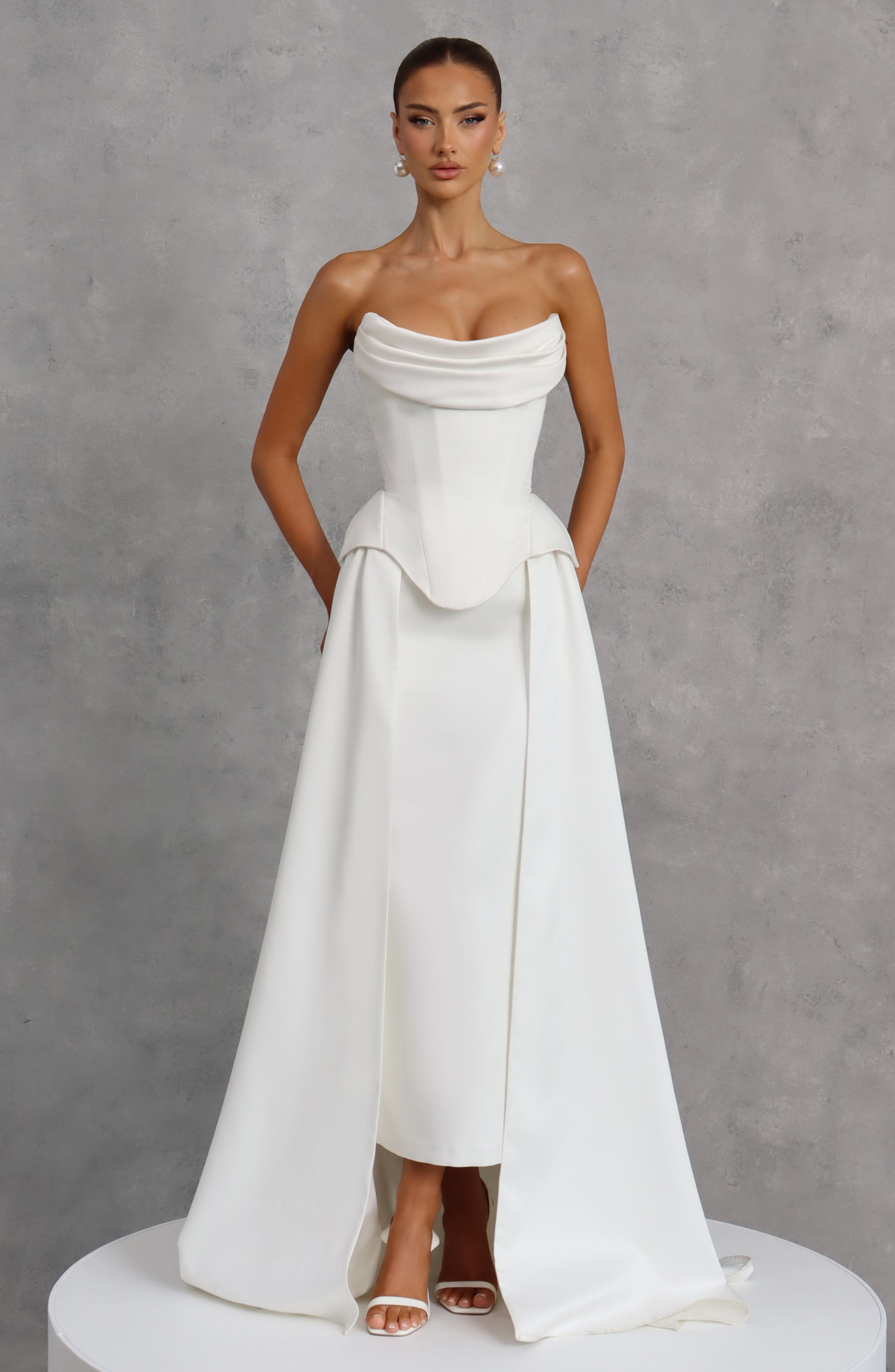 Neri Skirt Train - Ivory