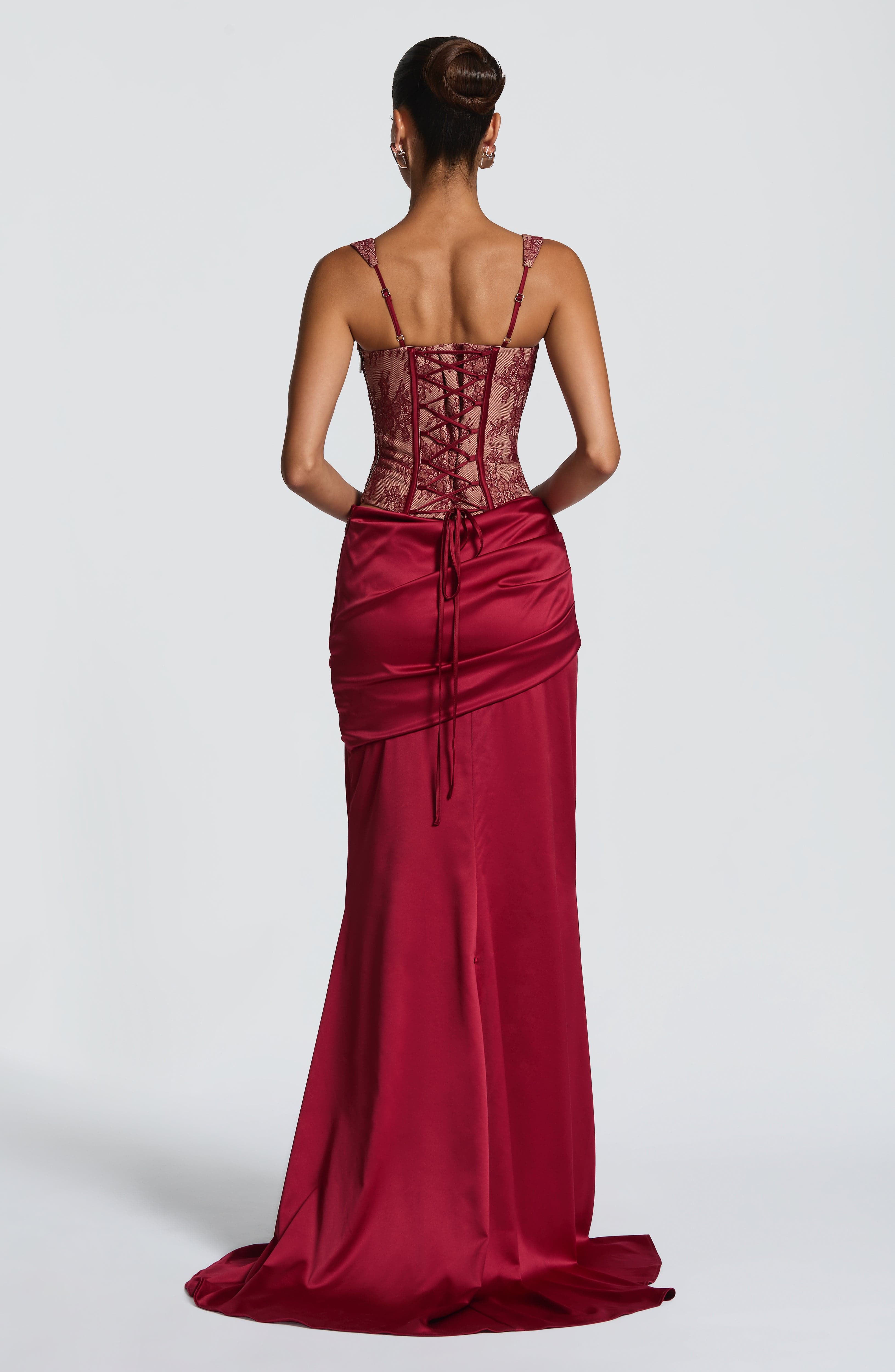 Nixie Corset - Burgundy Lace