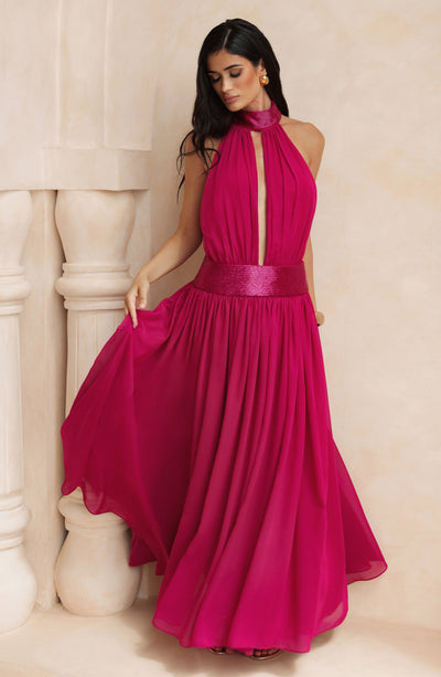 Rosalina Maxi Dress - Raspberry