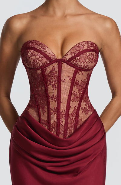 Kathleen Maxi Dress - Burgundy