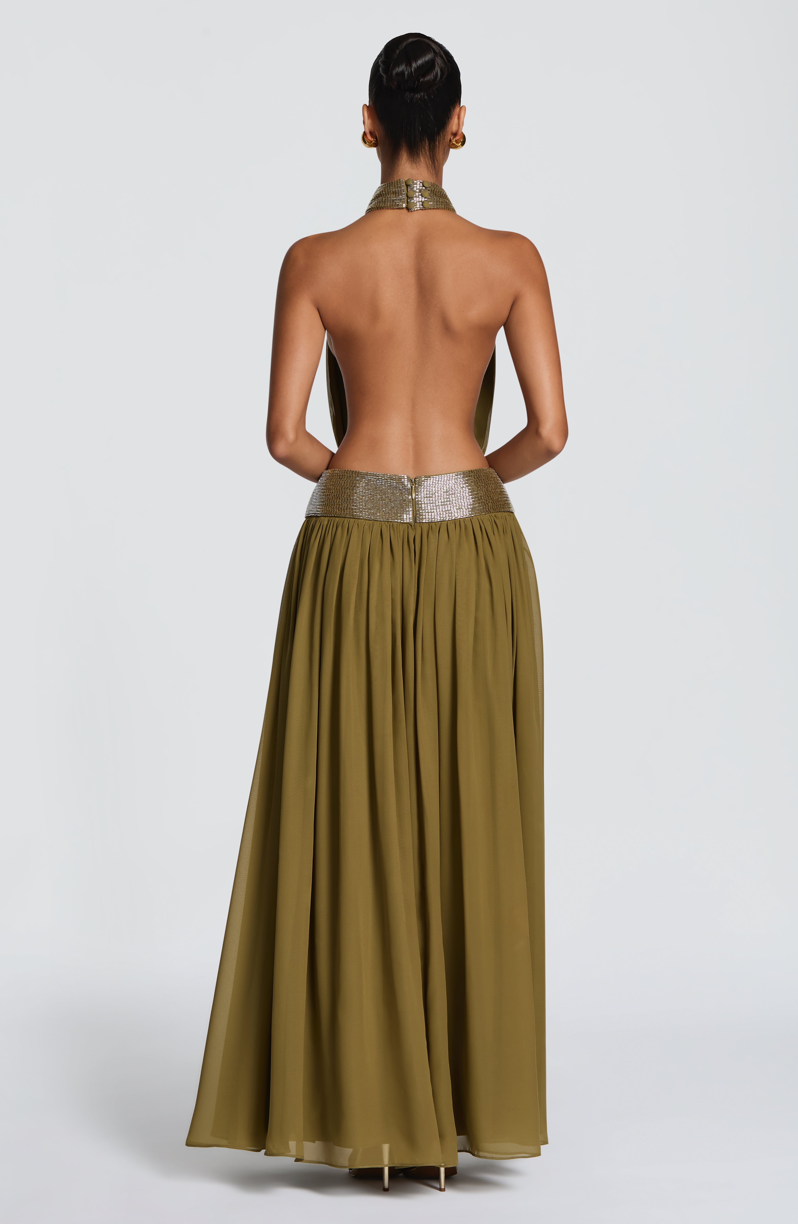 Rosalina Maxi Dress - Deep Olive