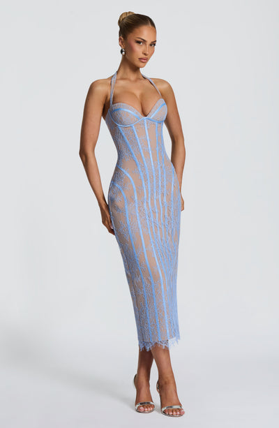Rona Midi Dress - Powder Blue