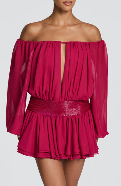 Deja Playsuit - Raspberry