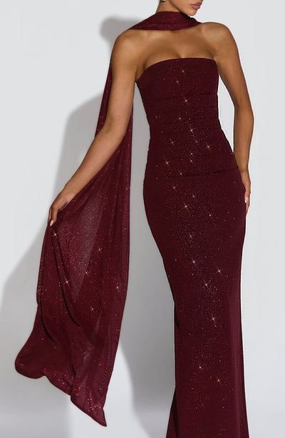 Agnes Shawl - Wine Sparkle