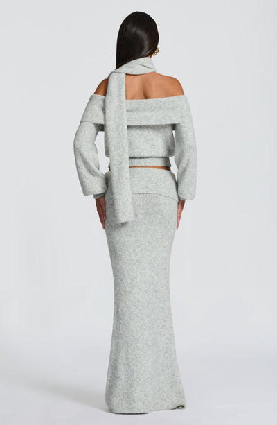Andie Top - Light Grey Marl