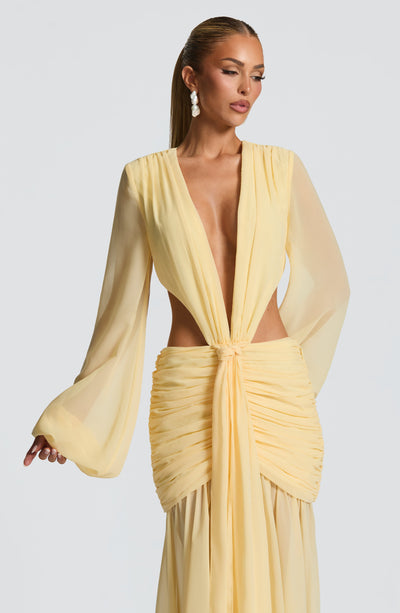 Andrina Maxi Dress - Lemon