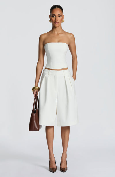 Ausra Bermuda Shorts - Ivory