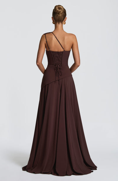 Bianca Maxi Dress - Plum Brown