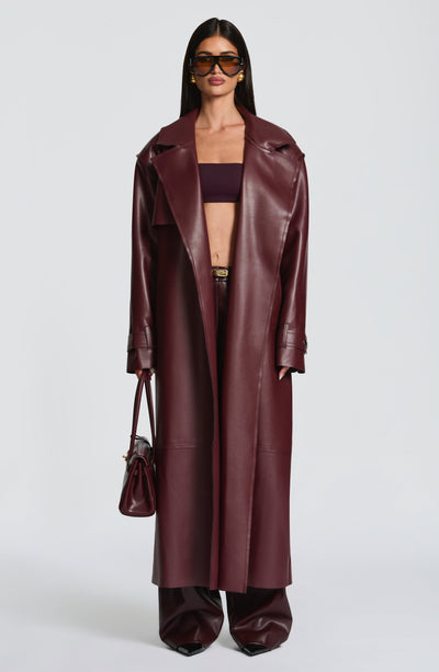 Bridget Trench Coat - Plum