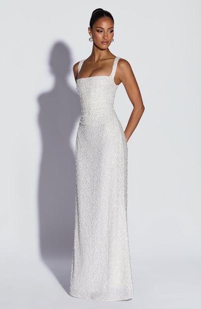 Calanthe Maxi Dress - Ivory Sparkle