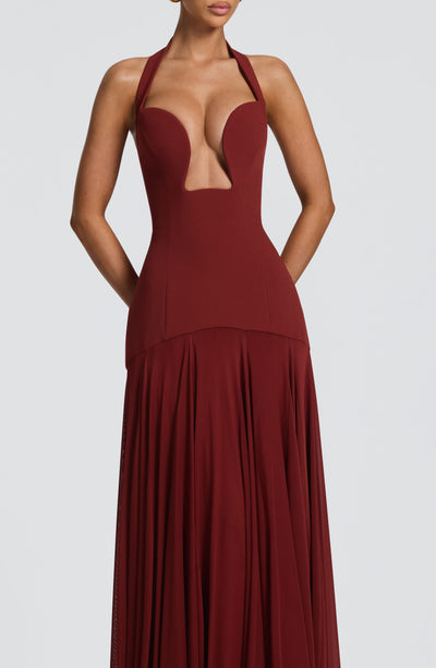 Cyrene Maxi Dress - Deep Rust