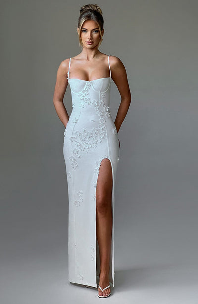 Dalary Maxi Dress - Ivory Lined