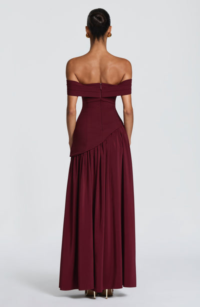 Delilah Maxi Dress - Cherry Lacquer