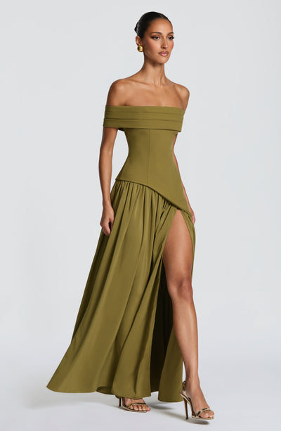 Delilah Maxi Dress - Deep Olive