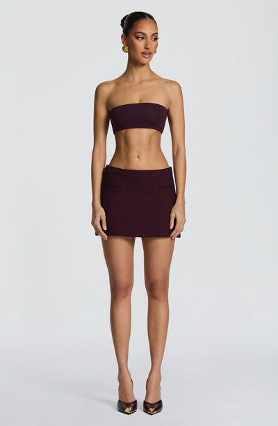 Edna Mini Skirt - Plum