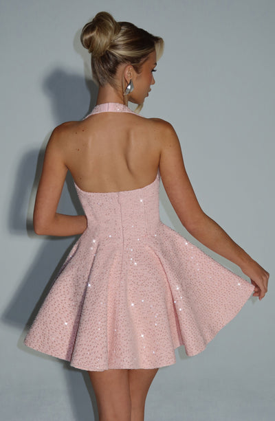 Georgette Mini Dress - Blush