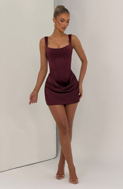 Imogen Mini Dress - Cherry Lacquer