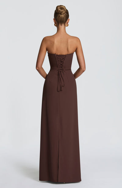 Irmina Maxi Dress - Plum Brown