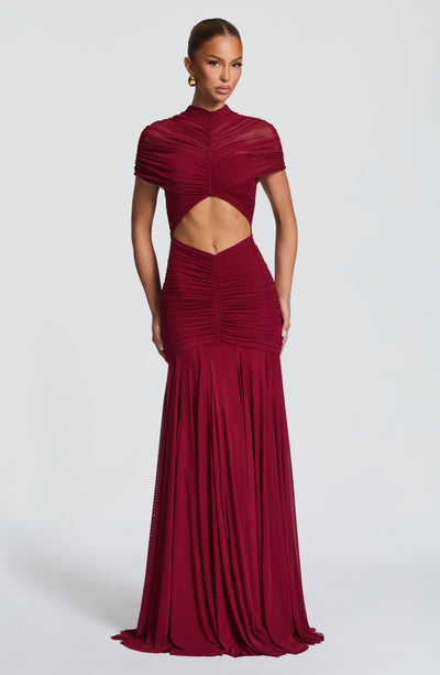 Jaya Maxi Dress - Burgundy