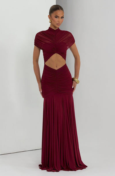 Jaya Maxi Dress - Burgundy