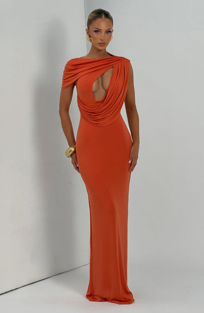 Kalina Maxi Dress - Burnt Orange