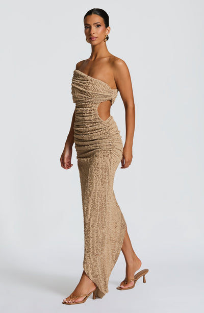 Laverna Midi Dress - Beige