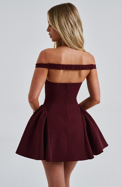 Marla Mini Dress - Cherry Lacquer