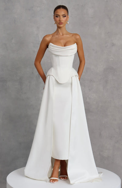 Neri Skirt Train - Ivory