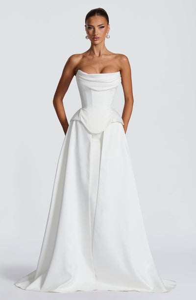 Neri Skirt Train - Ivory