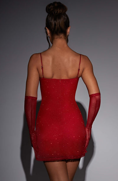 Pixie Glove - Red Sparkle