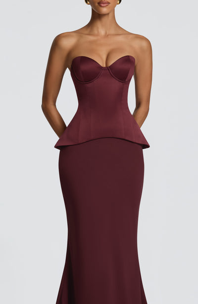 Ravenna Corset - Cherry Lacquer