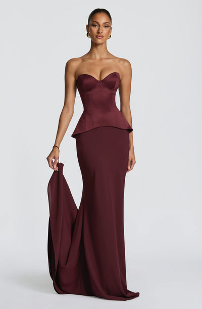 Ravenna Corset - Cherry Lacquer