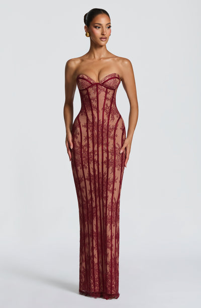 Sian Maxi Dress - Burgundy