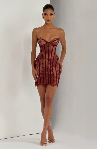 Sian Mini Dress - Burgundy