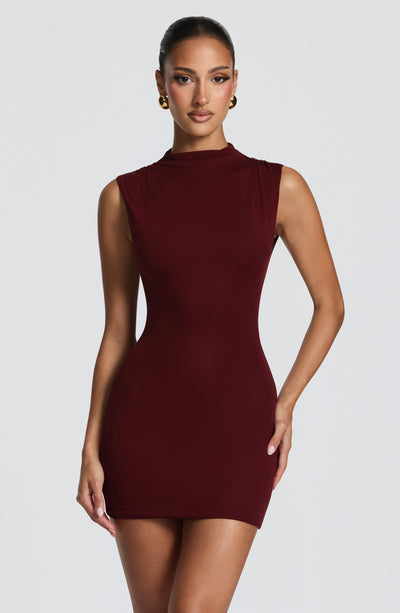 Soline Mini Dress - Cherry Lacquer