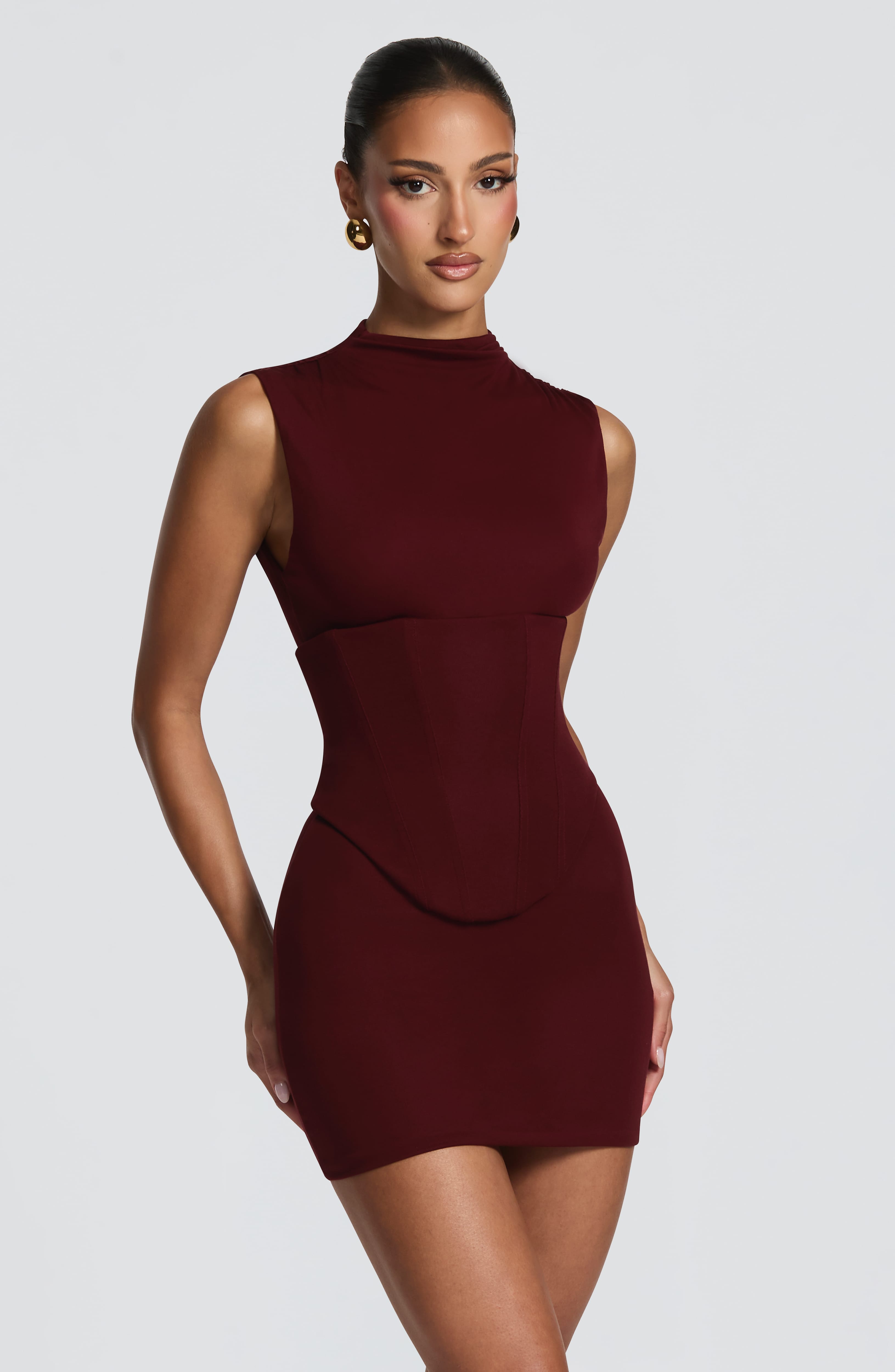 Soline Mini Dress - Cherry Lacquer
