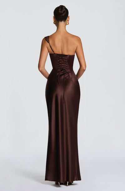 Thalassa Maxi Dress - Plum Brown