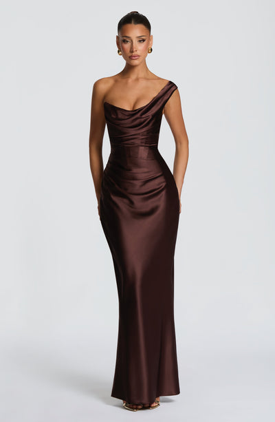 Thalassa Maxi Dress - Plum Brown